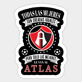 Zorros del Atlas Las Mejores le van al Atlas para Mujeres Sticker